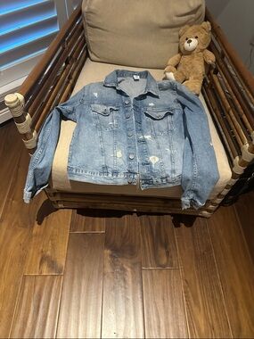 Light Blue Distressed Denim Jacket